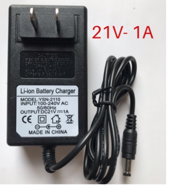 Sac pin Li-ion 5S, 21V-1A loại tốt.