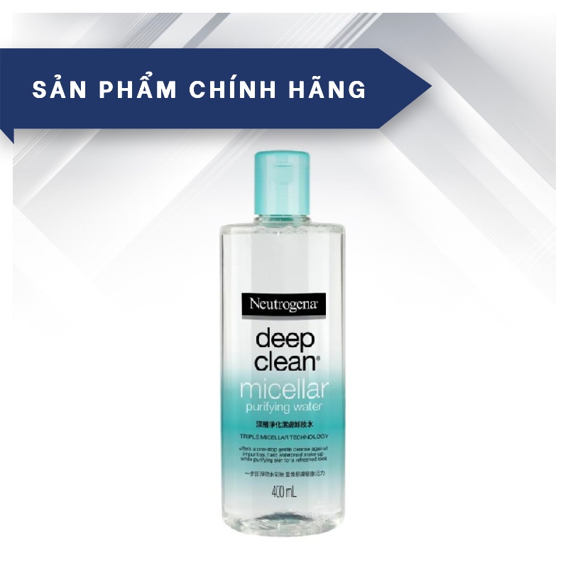 Nước Tẩy Trang Neutrogena Deep Clean Micellar Purifying Water Làm Sạch Da 400ml