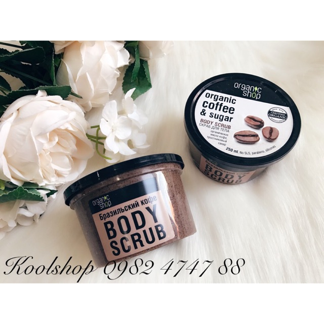 TẨY DA CHẾT TOÀN THÂN ORGANIC COFFEE & SUGAR BODY SCRUB -250ml