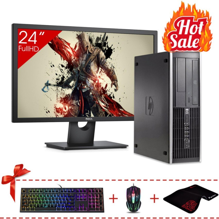 Bộ máy tính HP 8300 Elite SFF + Màn hình Dell 24inch Full HD (Core I5 3470, Ram 8GB, SSD 240GB, HDD 2TB) + Quà Tặng | BigBuy360 - bigbuy360.vn