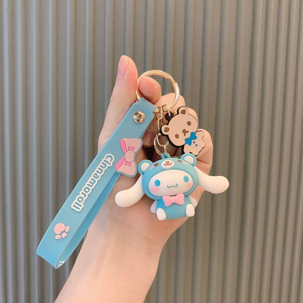 Móc Chìa Khóa Mặt Hình Chú Chó Kuromi Dễ Thương Dùng Làm Quà Tặng