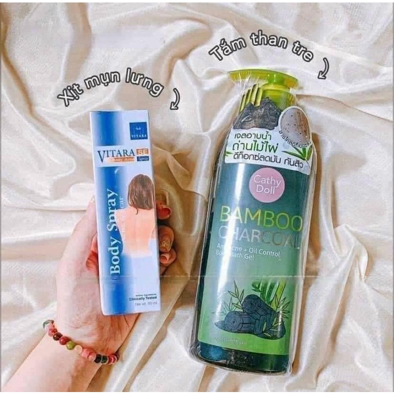 Xịt mụn lưng thái lan, Xóa Thâm Mụn Lưng Sữa Tắm Mụn Lưng Vitara SE Body Acne Spray