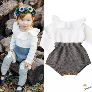 ❤XZQ-Newborn Baby Girl Wool Knitting Top Romper Shorts Outfits Set Clothes