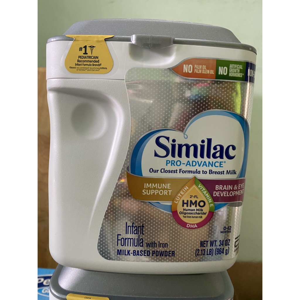 Sữa Similac Pro Advance Non GMO - HMO cho bé từ 0 - 12 tháng 964 g của Mỹ. Mẫu mới, date xa