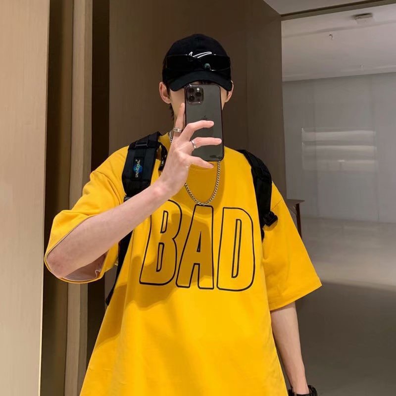 Áo Thun Tay Ngắn Dáng Rộng Phong Cách Hip Hop Thời Trang Mùa Hè Mới Cho Nam 2021