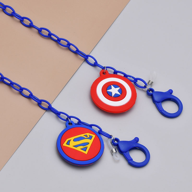 người nhện dây đeo khẩu trang Dây Đeo Mắt Kính Acrylic Chống Thất Lạc Đa Năng In Họa Tiết Batman/Siêu Nhân/Người Sắt Cho Bé dây xích marvel độc đáo