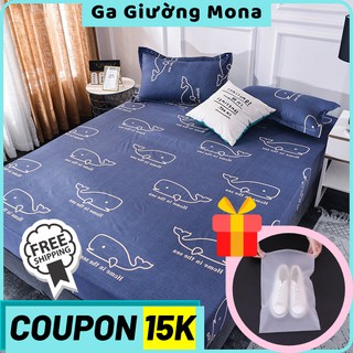 Bộ ga giường vỏ gối poly cotton 1m2/ 1m5/ 1m8/ 2m
