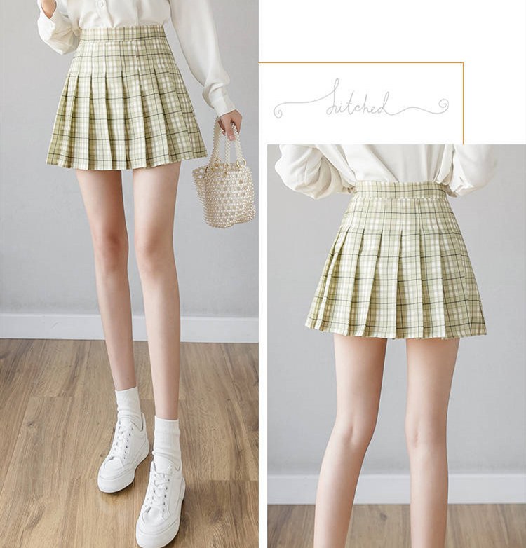 Chân Váy Caro Xếp Ly Thiết Kế Xinh Xắn Cho Nữ Size Xs-2Xl | BigBuy360 - bigbuy360.vn