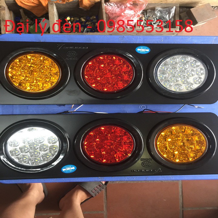 Đèn hậu xe tải LED chịu nước, đèn 3 khoang SD2008 12V và 24V