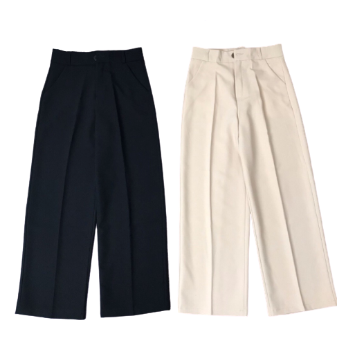 Quần ống rộng nữ khoá trước 💫 𝗙𝗥𝗘𝗘 𝗦𝗛𝗜𝗣 💫 chuẩn FOM,hàng cao cấp_chất mịn , siêu rẻ,Đen + Kem + Trắng | BigBuy360 - bigbuy360.vn