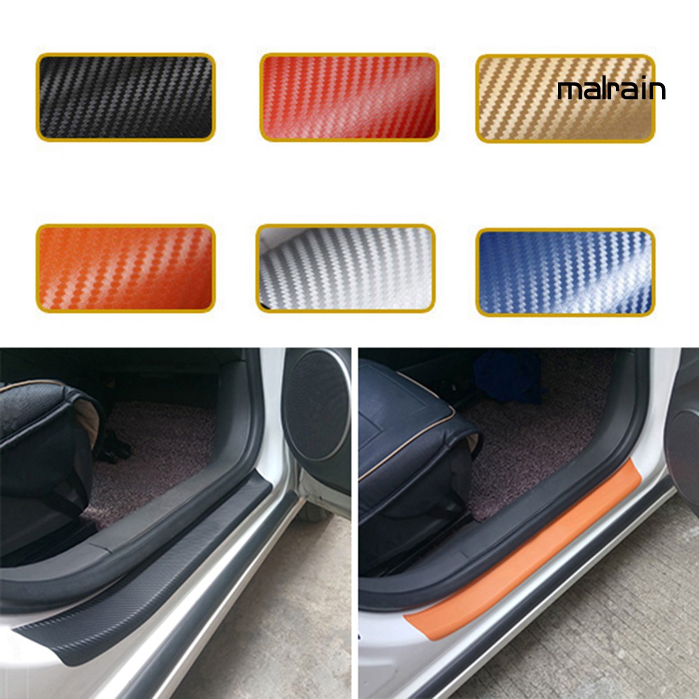 【VIP】Universal Carbon Fiber Anti-Scratch Car Door Sill Protective Sticker Pad Decor