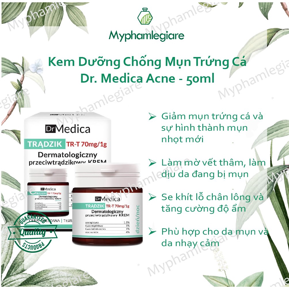 Kem chống mụn trứng cá Bielenda Dr. Medica Acne