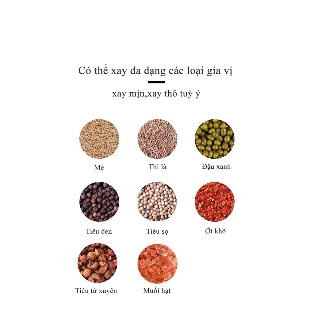 Máy Xay Tiêu Cầm Tay Tự Động Chạy Pin - Cối Xay Tiêu, Hạt Gia Vị Có Đèn Led, Lõi Mài Gốm Ceramic Cao Cấp, Tiện Dụng