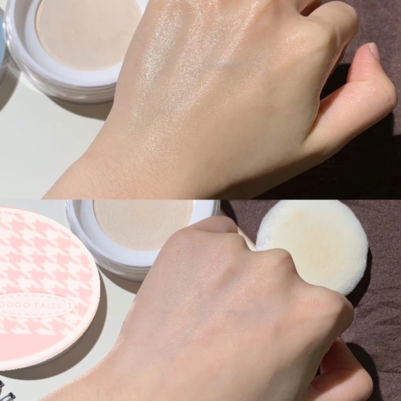 Phấn Phủ Dạng Bột GOGO TALES Kiểm Soát Dầu Chống Nước Chống Mồ Hôi Cho Làn Da Mượt Mà