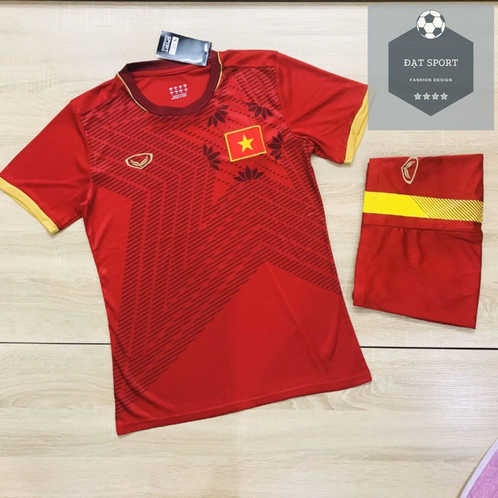 Quần áo bóng đá thun thái cao cấp l1 - Việt Nam Đỏ Sân Nhà 2020