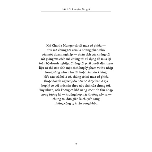 Sách Trí Tuệ Đầu Tư Của Warren Buffett - 350 Lời Khuyên Đắt Giá