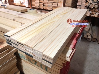 Thanh gỗ thông dày 1cm x rộng 6cm x dài 80cm + láng nhẵn mịn 4 mặt