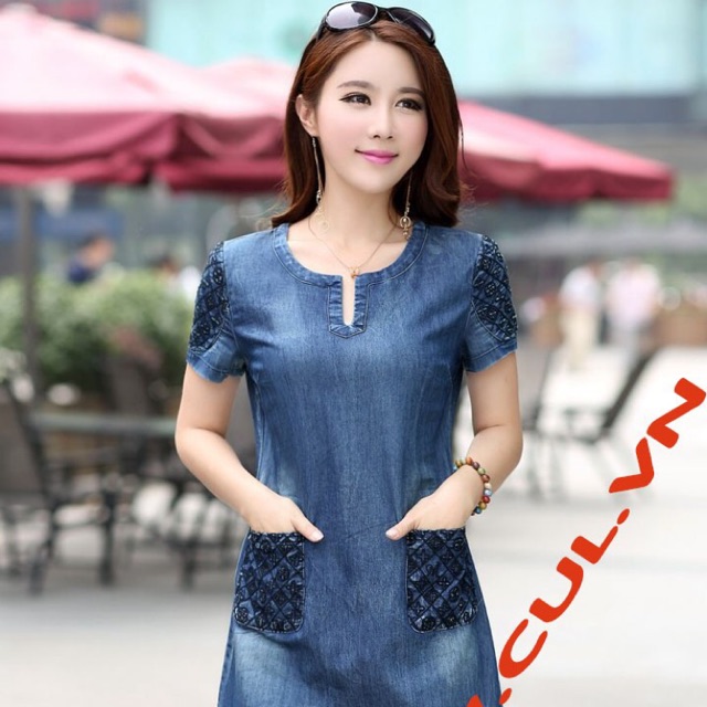 Váy jean đẹp( hình ảnh chỉ mang tính chất minh hoạ live ) hàng si hàng thùng