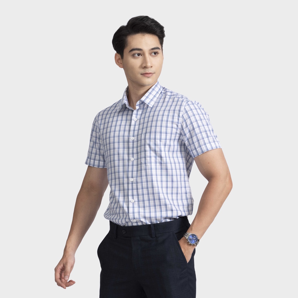 [MẪU MỚI] Áo sơ mi nam ngắn tay ARISTINO in họa tiết lịch lãm, thời thượng - ASS015S2