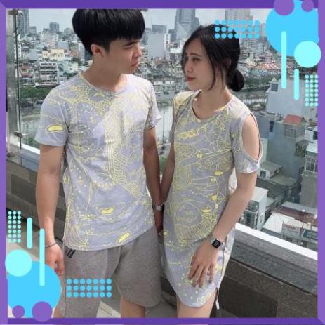 [Free Ship - Hàng Siêu Cấp] Áo váy đôi Đồ đôi nam nữ đẹp chất thun cotton 100% hàng chuẩn