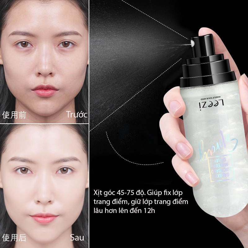 Xịt khóa nền Leezi Makeup Spay giữ lớp trang điểm lâu trôi - Xịt trang điểm dưỡng ẩm và kiểm soát dầu cho da mã L5319 | BigBuy360 - bigbuy360.vn