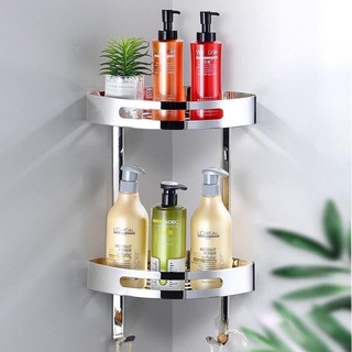 Kệ góc 2 tầng đựng đồ nhà tắm Inox 304 loại dày