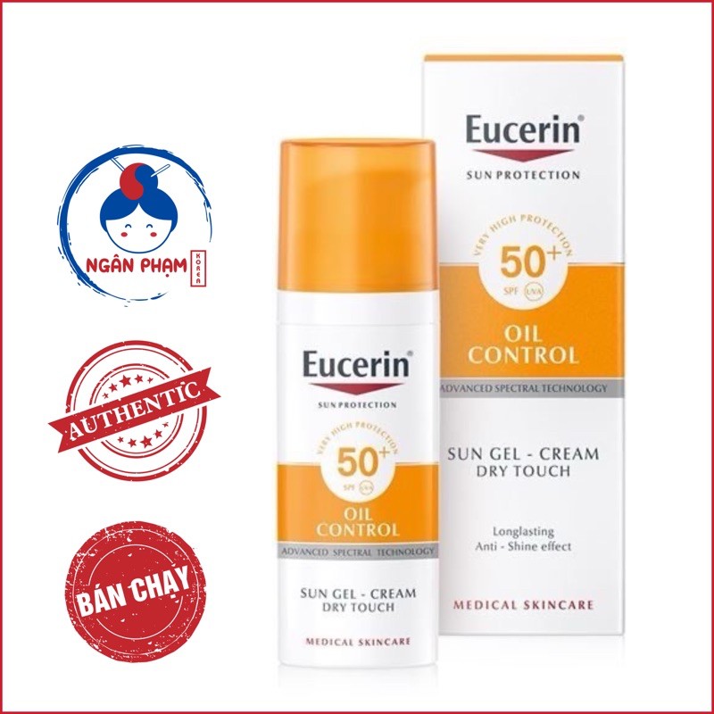 [Bill Pháp] Kem Chống Nắng Kiểm Soát Dầu Eucerin Oil Control SPF 50+