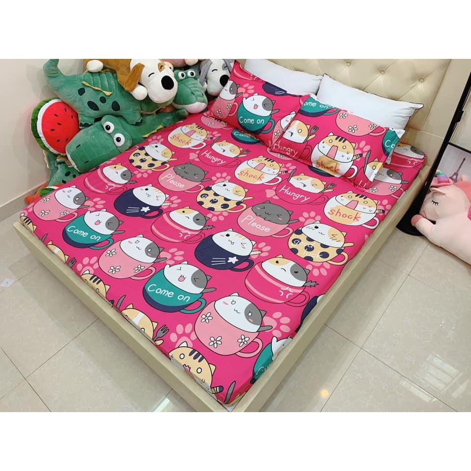 Bộ ga gối 1m5 cotton poly nhập khẩu loại 1(mẫu 18)