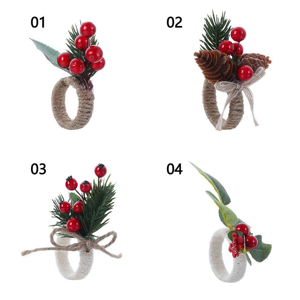 LAKAMIER Vòng Nhẫn Treo Khăn Ăn Trang Trí Giáng Sinh / Đám Cưới DIY