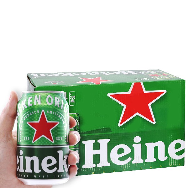 Bia Heineken 330ml Thùng 24 Lon 330ml