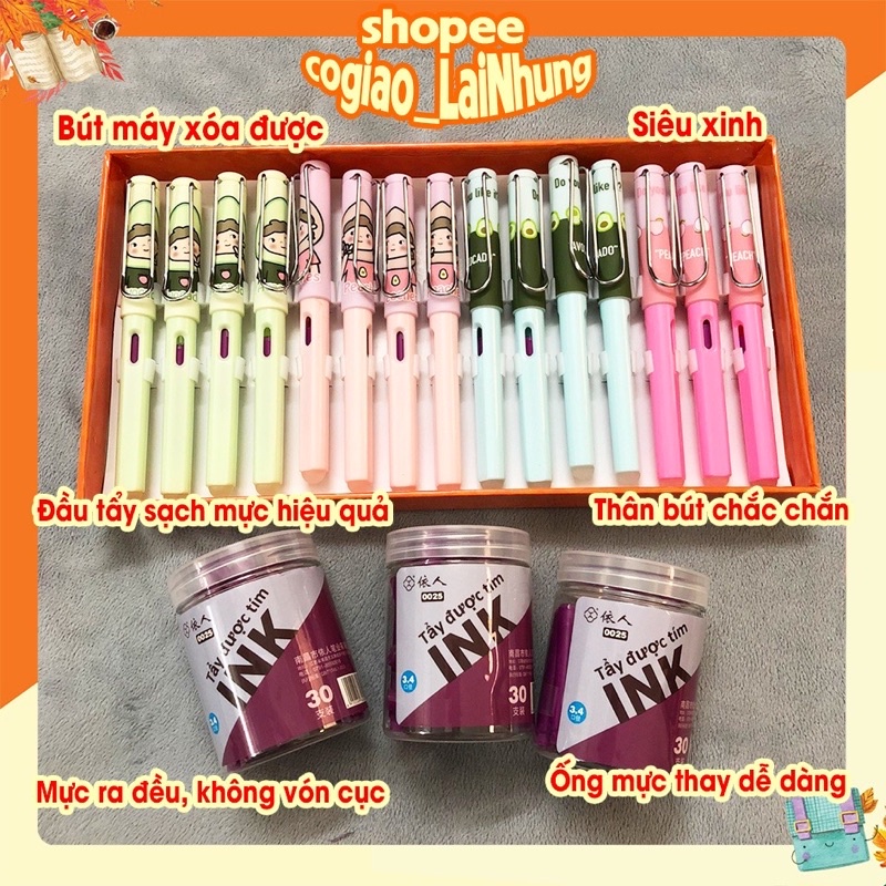 Bút máy xóa được kèm ngòi thay dành cho học sinh
