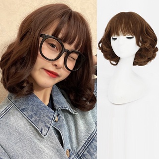 Tóc giả nguyên đầu xoăn ngắn, tóc bộ xoăn ngắn 406