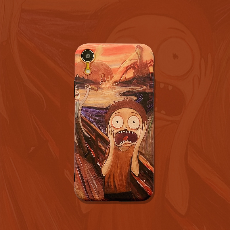 Ốp điện thoại mềm hình Morty kiểu tranh sơn dầu cho iPhone 7/8 Plus/X/XS/XR/XS MAX/11/11 PRO/11 Pro MAX/12 Pro max | BigBuy360 - bigbuy360.vn