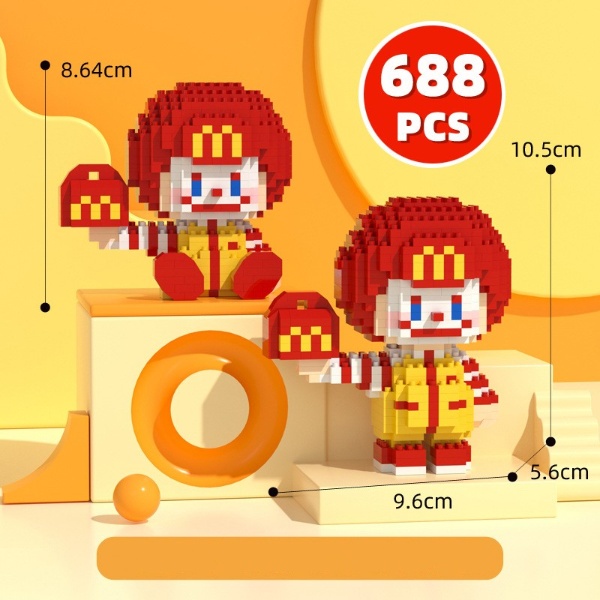 Đồ Chơi Lắp Ráp Mô Hình Nhân Vật Hoạt Hình McDonald Full Box, Mô Hình Lắp Ráp Nhân Vât Trang Trí 3D