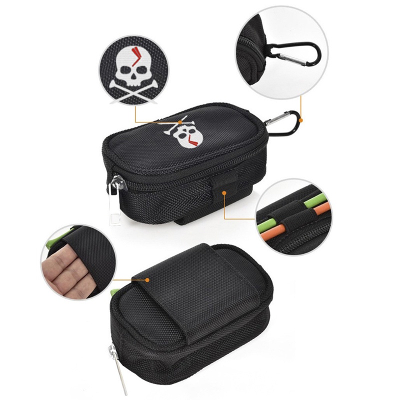 Túi Đựng Gậy Đánh Golf Đeo Hông Có 3 Ngăn Khóa Kéo Họa Tiết Đầu Lâu Cá Tính