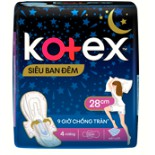 Combo 4g BVS  Kotex ban đêm 28cm