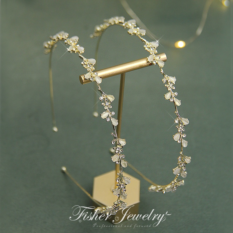 Băng Đô Kim Loại Mỏng Hình Mắt Mèo Đính Đá Phong Cách Retro Siêu Đẹp