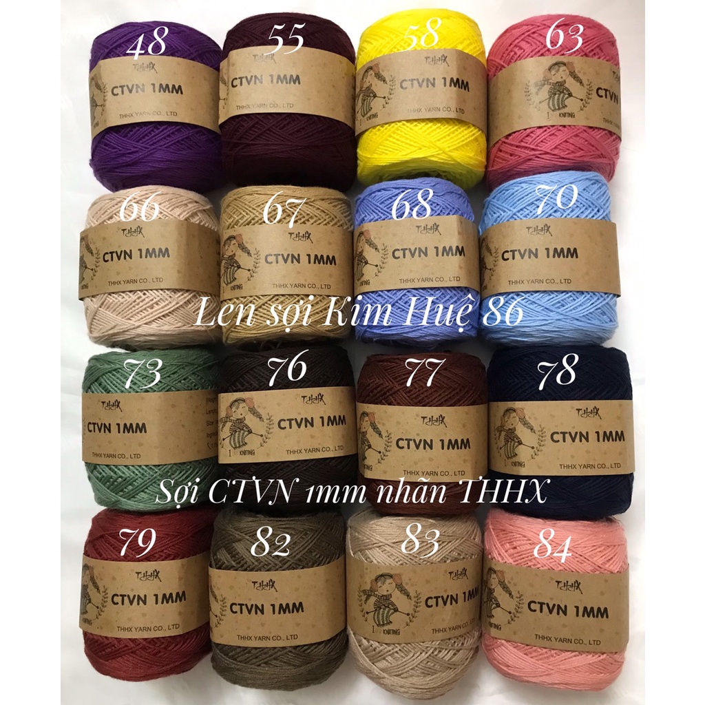 Sợi Cotton Việt Nam 1mm nhãn THHX
