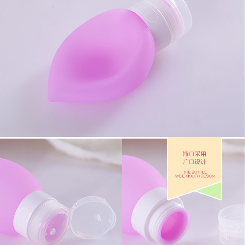 Set 3 Chai Silicone Đựng Dầu Gội/Mỹ Phẩm Khi Đi Du Lịch