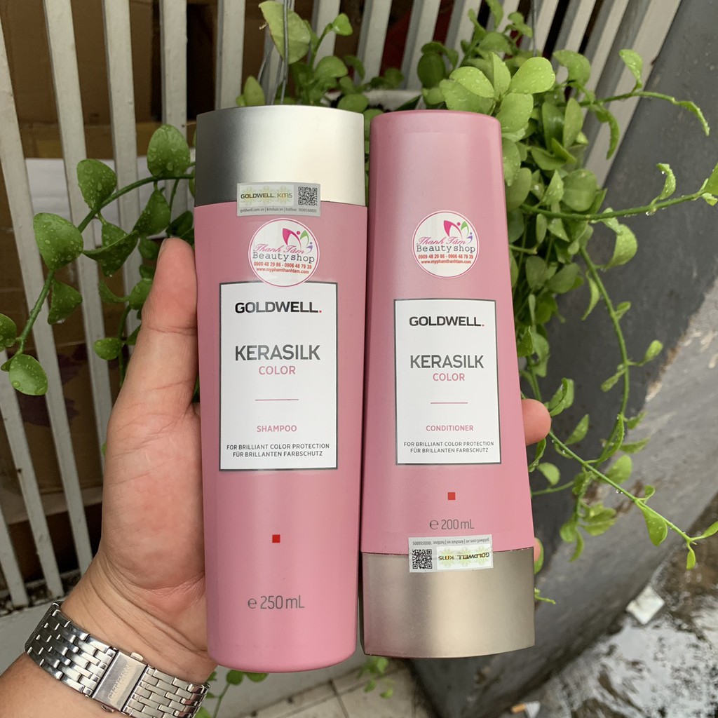 🇩🇪Goldwell🇩🇪 Dầu gội xả bảo vệ màu nhuộm Goldwell Kerasilk Color 250ml/200ml