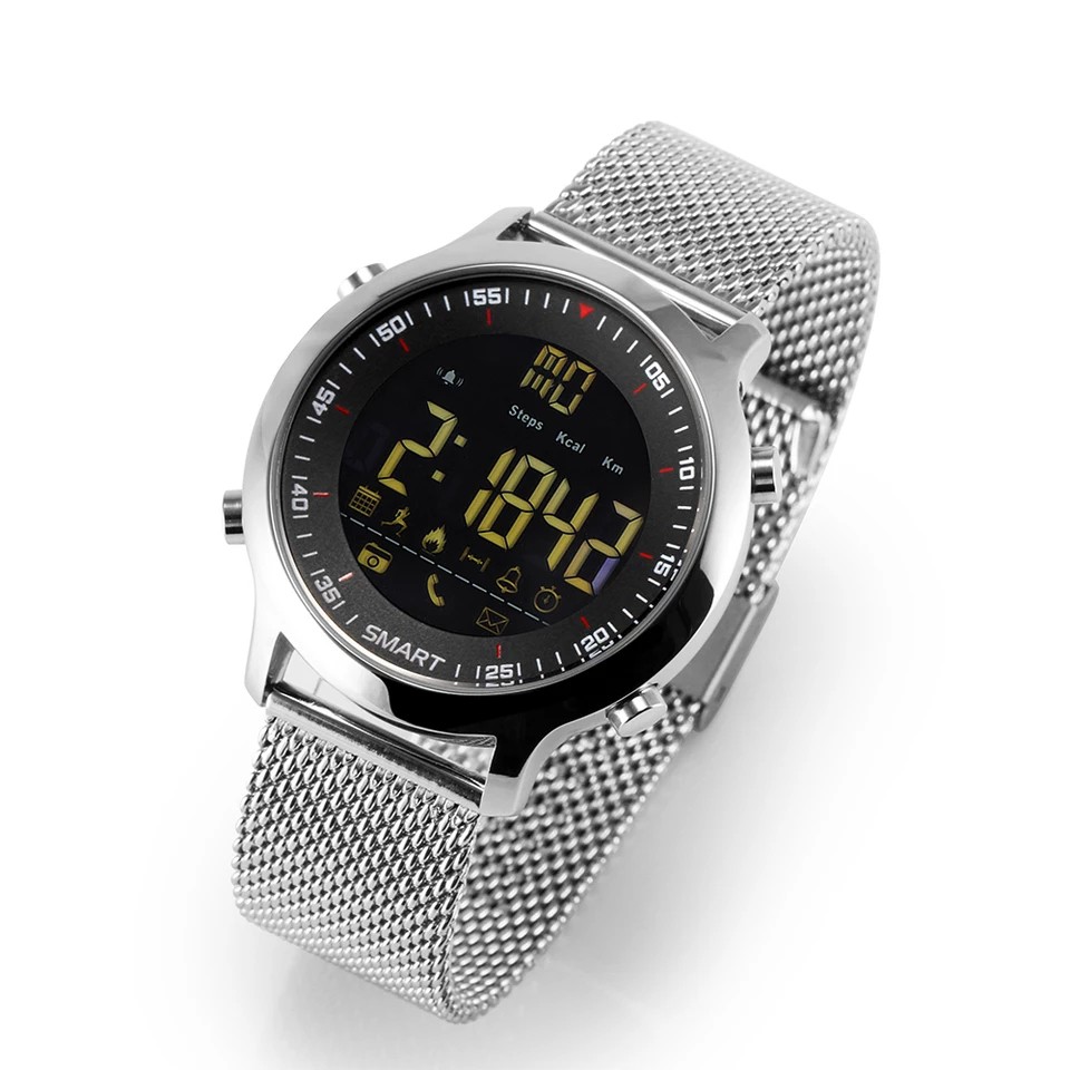 Đồng hồ smart watch chống nước pin 12 tháng dây kim loại EX18