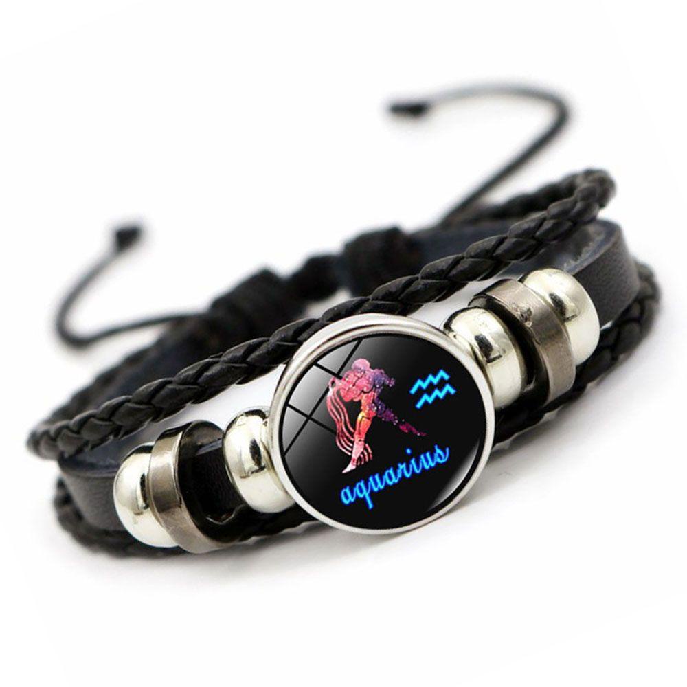 Vòng Tay WMES15H Nhiều Lớp Mặt Hình 12 Cung Hoàng Đạo Thời Trang Cho Nam Và Nữ