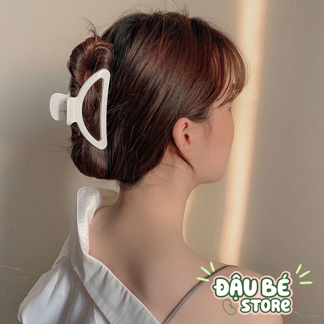 Kẹp Tóc Càng Cua Hàn Quốc Nữ Đẹp Hottrend Trơn Nhám - Cặp Búi Tóc Kiểu Cổ Điển Cute Cỡ Size Lớn Cào 14 Răng - Pk001_Y