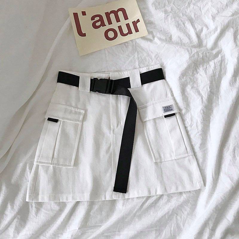 Chân Váy Ngắn Nữ Túi Hộp Phong Cách