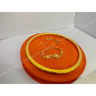 bộ kiềng cưới dát vàng 9999 chuẩn, đẹp kèm hộp