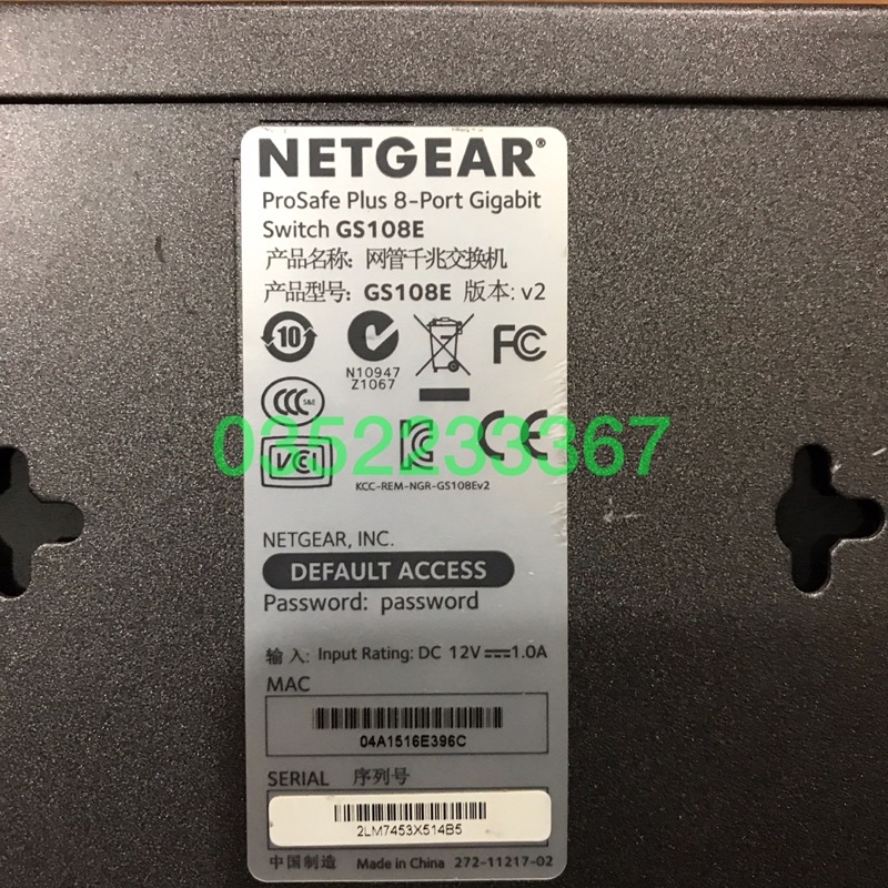 Bộ chia mạng Netgear GS108E v2, 1000Mbps, quản lý, chia vlan