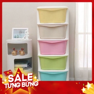 Tủ nhựa đựng đồ tủ quần áo sơ sinh 5 tầng có bánh xe Việt Nhật AM