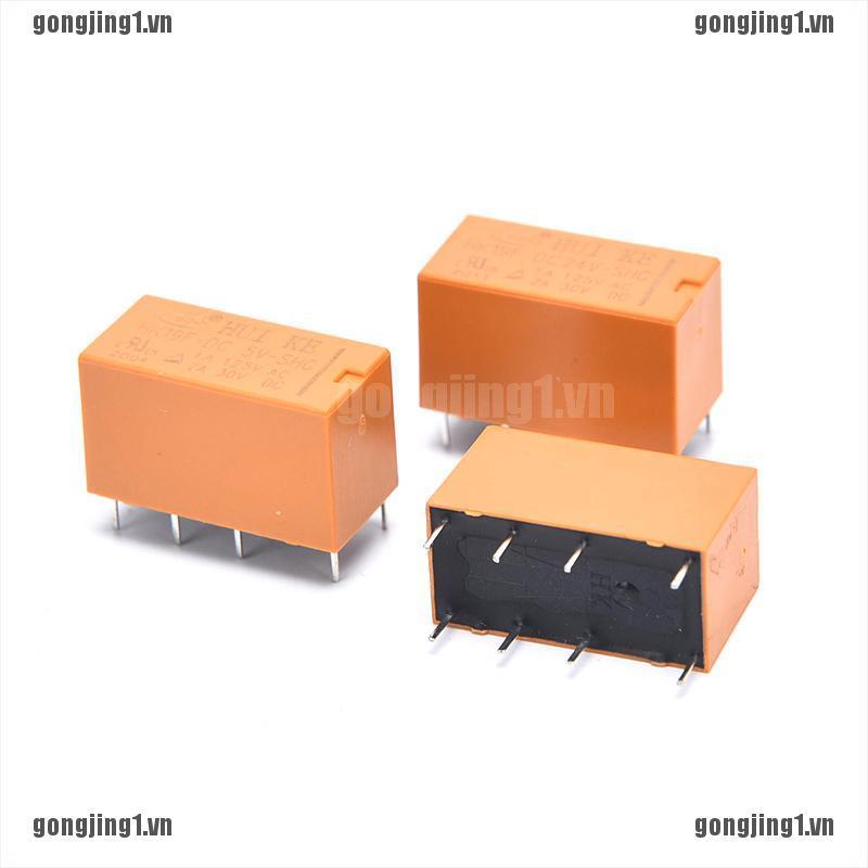 GONJON Mini Module HK19F-DC5V-SHG DC 12V 24V 8 Pins Plastic Coil Power Relay