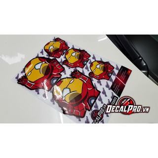 Sticker Iron Man Đập mặt vào kính (Hit The Class) - DecalPro