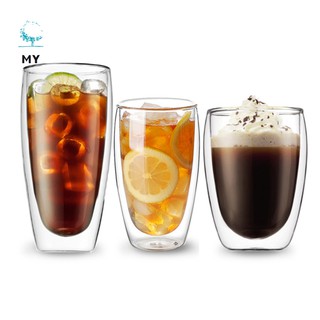 Ly Thủy Tinh Uống Cà Phê / Sữa / Nước Ép 2 Lớp